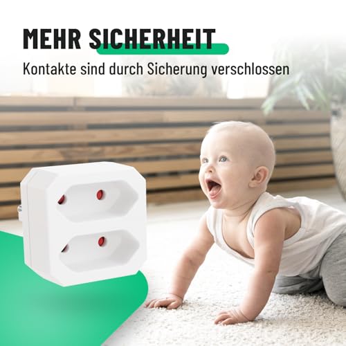 Doppelstecker Steckdosenadapter Greate 3-fach bis 1100W