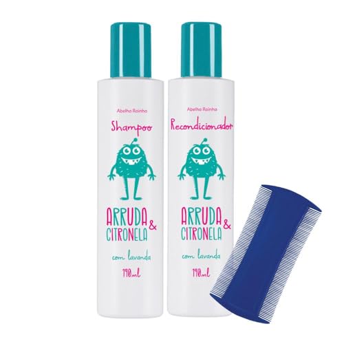 Kit Shampoo + Recondicionador Infantil Antipiolho Abelha Rainha 190ml