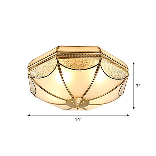 Nowoczesna lampa sufitowa z matowego szkła opalowego, wpuszczana mosiężna lampa LED, 3 tradycyjne oprawy, dekoracyjna lampa wisząca do hotelu, przedpokoju, sypialni, salonu - I
