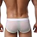 Meykiss Men's Sexy Briefs Ice Silk Breathable Triangle Underwear White