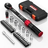 NADOKHI Chiave Dinamometrica 1/2”, 20-220 Nm Auto e Moto Chiave Dinamometriche, Precisione ± 3%, 72 Denti Chiave a Cricchetto Reversibile con Scatola di Immagazzinaggio Portatile, per Cambio Gomme