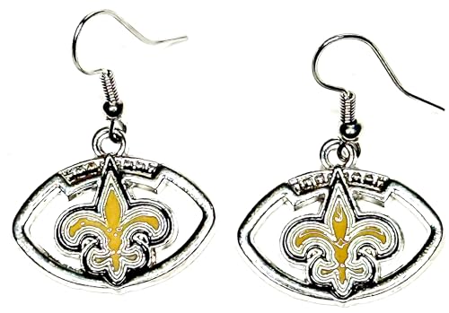 New Orleans football sports fan dangle earrings