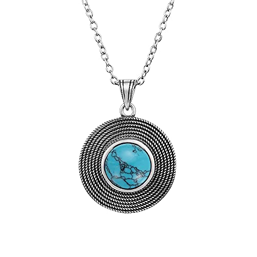 Collier sterling 925 d'exception et véritable pierre turquoise naturelle