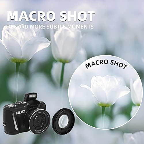 NBD 4K Digital Camera Vlogging Camera 48MP Cameras for Photography,with 32GB SD Card&16X Digital Zoom, Wide Angle Lens &Macro Lens Video Camcorder