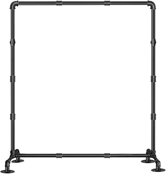 Mdjwjj Industrial Pipe Clothing Rack Free Standing,Vintage Commercial Grade Black Pipe Garment Racks Organizer with 4 Stable Feet for Hanging Clothes Retail Display