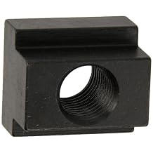 Te-Co 41410 Black Oxide 1018 Steel T-Slot Nut, 1/2"-13 TPI Incomplete Last Thread, 5/8" Height x 1" Width x 5/8" Table Slot Pack of 5