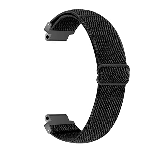 Adjustable Elastic Watch Band Compatible with Garmin Forerunner 235, Nylon Breathable Sports Replacement Wristbands for Forerunner 220/230/620/630/735XT/235Lite for Women Men, Black