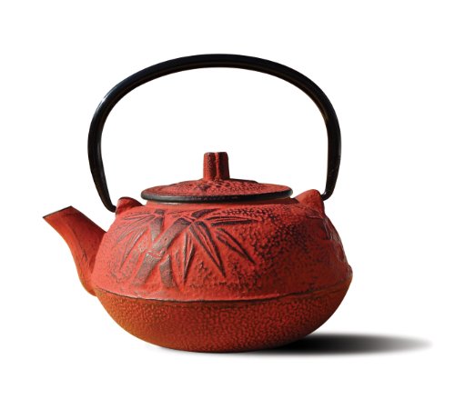 Old Dutch Cast Iron Osaka Teapot, 20-Ounce, Red