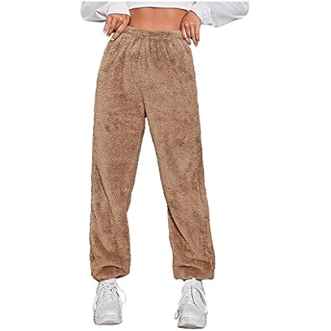 Womens Fuzzy Fleece Jogger Sweatpants 2023 Cover