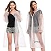 Produktbild EnergeticSky Regenjacken Wiederverwendbar Regenponcho, Umweltfreundliche Eva Regenmantel, Wasserdicht Regenjacke mit Aufbewahrungstasche für Regenschutz - by (Weiße-2 Pack)