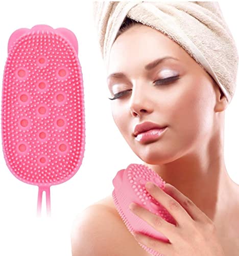 Bubble Bath Brush, Silicone Bath Body Brush,Ultra-Soft Scrubber for Shower Exfoliating, Body Brush for Unisex Good for Health Beauty (Multicolour, Pack of 1)