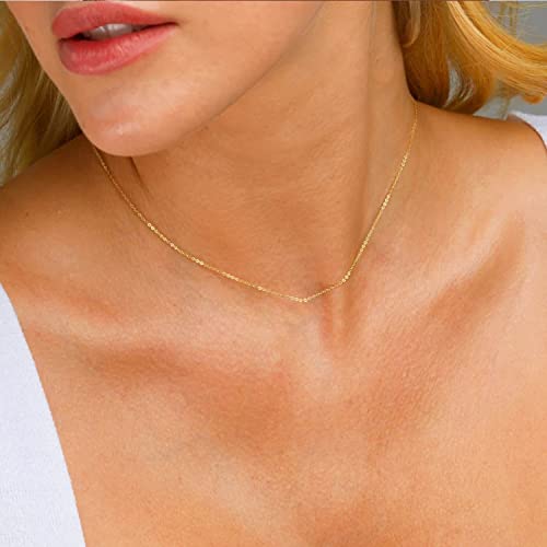 Aisansty Dainty Layered Choker Necklaces Handmade Coin Tube Star Pearl Pendant Multilayer Adjustable Layering Chain Gold Plated Necklaces Set for Women4