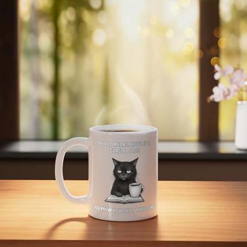 Taza cerámica con diseño de gato molesto 11 oz miniatura 3