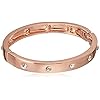 Guess Narrow Hinge with Crystal Rose Gold Bangle Bracelet