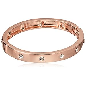 Guess-Narrow-Hinge-with-Crystal-Bangle-Bracelet Guess Narrow Hinge with Crystal Rose Gold Bangle Bracelet
