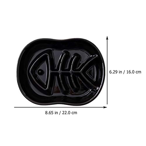 TEHAUX Tigela lenta para alimentação de gatos Tigela de cerâmica para evitar asfixia de animais de e