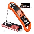 Instant Read Meat Thermometer, Meat Thermometer Digital with 0.5s Fast Reading, IPX5 Waterproof Cooking Thermometer with ±0.5? Accuracy, Food Thermometer for Candy, Grill, Milk, Bake, Oven and Brewing