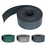ACXIN 20M Kunststoff Mähkante, Beeteinfassungen PP-Kunststoff Rolle Beetumrandungen für Wege, Begrenzungen, Kieswege - Leicht zu Verarbeiten, UV und Witterungsbeständig (120 mm x 2 mm, Anthrazit)