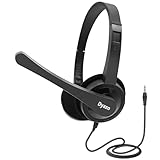 Dyazo Computer Wired Headphones | Headset with Mic | 3.5 MM Jack | Compatible for Laptops, PC, Notebooks (Black)