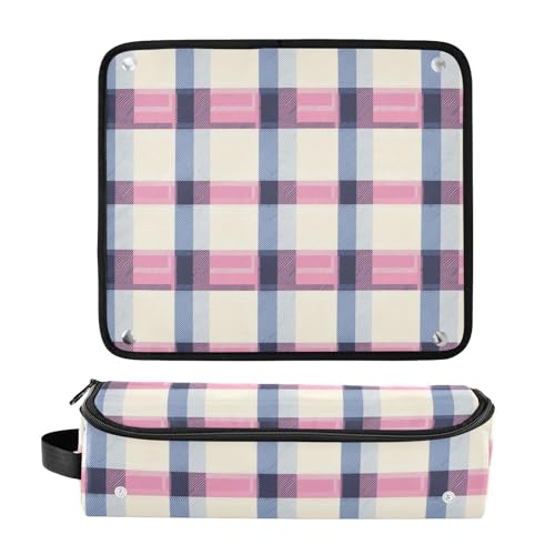 Bolsa de viaje Picnic Marble para herramientas de cabello, resistente al calor, con tapete para planchas, rizadores y accesorios de cuidado capilar, organizador portátil miniatura 3