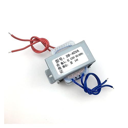 FUNTLY transformateur de Puissance monophasé Transformateur EI66 Type 40W 40VA 220V à 24V transformateur de Puissance AC AC24V/1.5A