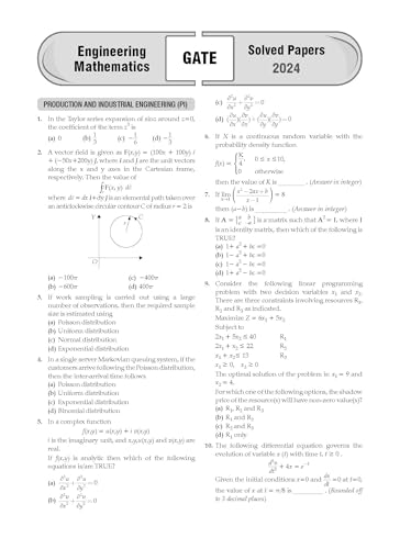 Image of Oswaal GATE | 16 Years' | Solved Papers| Year-wise| (2010 to 2025)|Engineering Mathematics| For 2026 Exam