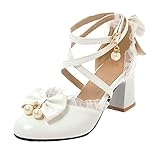 Damen Sandaletten High Heels mit Pfennigabsatz Damen High Heels Plattform Wedge Keilsandale Mode Peep-Toes Ankle Strap Keilabsatz Shoes Damen Overknee Damen High Heels, Sexy Geschlossene Spitze Zehen Pumps 8cm Klassische Party Prom Hochzeit High Heel Pumps für Frauen