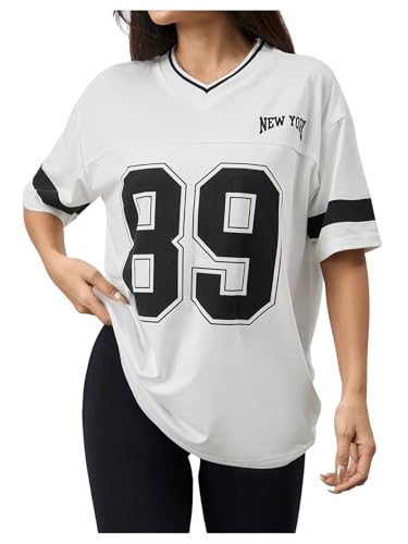 Milumia Women's Letter Graphic Jersey...