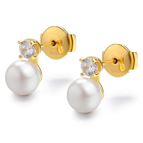 Moconar 14K Gold Locking Earring Backs For Studs, Hypoallergenic Secure Earring Backs Replacements For Earring Notch Post 0.027'-0.039' 4Pcs #TOP2