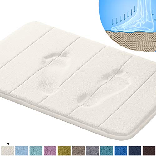 Memory Foam Bathroom Kid's Rug Mat, Slip-Resistant Extra Absorbent Bath Mat Set Non