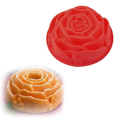 1 Stück Valentinstag Silikon Backformen Ø 24cm, FantasyDay Antihaftbeschichtet Silikon Kuchenform Muffinbackformen Brotbackform für Muffin Kuchen Pudding Torte - Hochwertige Silikonbackform Kastenform