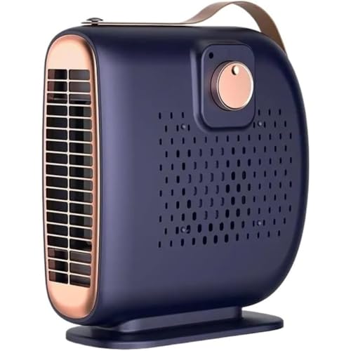 yasoe Calentador Eléctrico Portátil de 800W, Calentador de PTC, Calentamiento Rápido, Temperatura Constante Automática para Oficina, Hogar, Azul (UE)