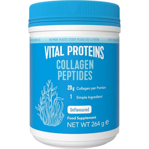 Vital Proteins Collagen Peptides Powder Supplement (Type I, III), Unflavoured Hydrolyzed Collagen-Hair, Skin, Nail Support Supplement, Paleo, gluten free, Non-GMO, 20g per Serving 264g Canister, 1Pack