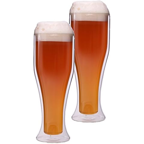 Feelino 2X 500ml doppelwandige Weizenbiergläser Cover
