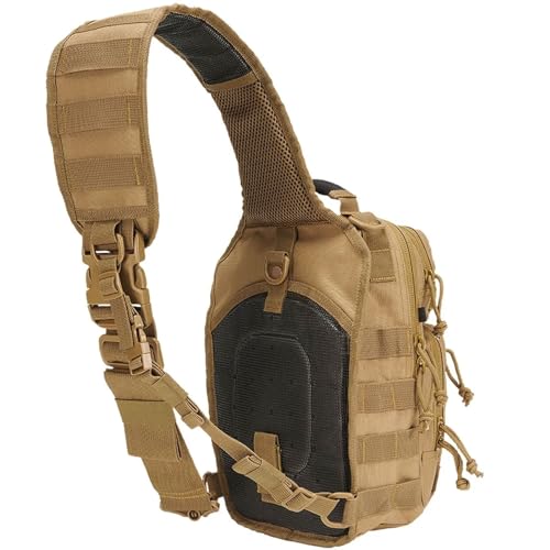Individual Wear Unisex Assault Sling Bag Medium, Camel - OS2