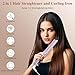 Arhoet Flat Iron, 1/2 Inch Hair Straightener and Curler 2 in 1, Ceramic Ionic Floating Plates for Less Frizz, 10s Quick Heat Up, Hair straighteners for Women, Straightener for All Hair Types(Purple)