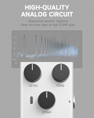 Donner Compressor Pedal for Electric Guitar, DIY Shell, Analog True Bypass Effects Pedal, Vintage Warmth & Studio-Grade Clarity（EMBARK 08） - image 5