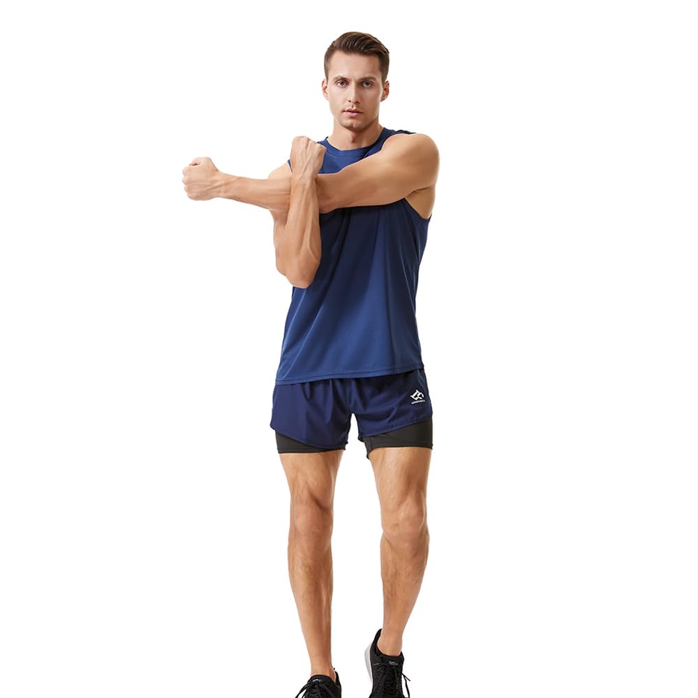 Camisetas sin Mangas para Entrenamiento de Hombre, de Secado rápido, para Gimnasio, musculosas, para Fitness, para Correr, sin Mangas