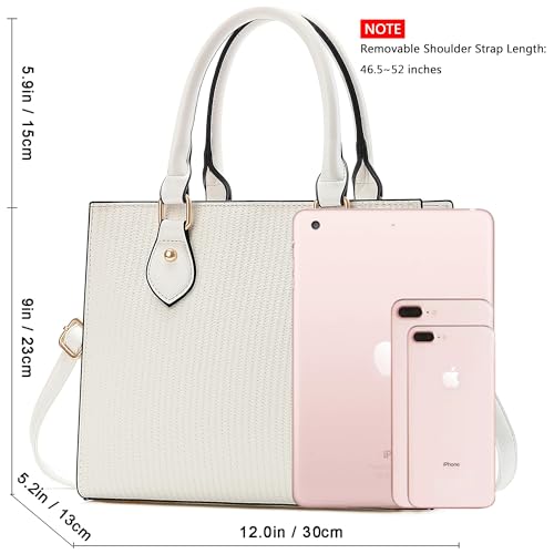 Image of CHICAROUSAL Crossbody Purses and Handbags for Women PU Leather Tote Top Handle Satchel Shoulder Bags (CB White)