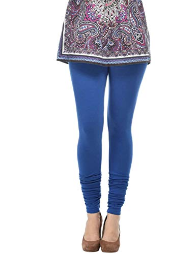 Image of Frenchtrendz Women's Cotton Spandex Stretchable Mid Rise Slim Fit Churidar Leggings Pull On