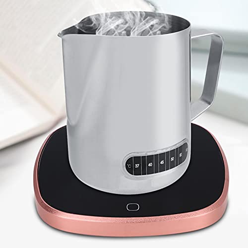 for Desk, Electric Cup Beverage Warmer Plate, Household Touch Heating Cup Mat Warm Electric Pad for Coffee Tea(Gold) (US)