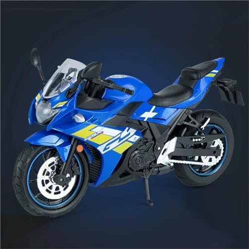 模型玩具 1/12スケール レーシングカー ダイキャストバイクモデル サウンド＆ライト付き おもちゃ インテリア 誕生日プレゼント に適合するスズキ GSX-250R GSX250R GSX 250R(Blue)