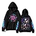 Arcane League of Legends Jinx Hoodie Front & Back Art Adult Black Crew Neck Pullover Tops Sweatshirt Arcane Merch