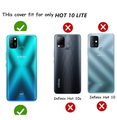 Image of COVERBLACK Soft Rubber Back Cover Compatible Model for Infinix X657B / Hot 10Lite - Transparent