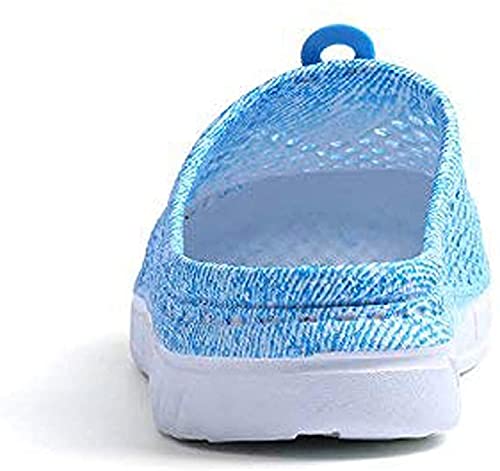 BODON Womens Summer Breathable Mesh Slippers Lightweight Mesh Blue4