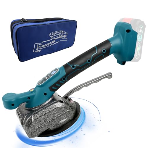 Tile Tiler, Professional Tile Vibration Tool Compatible with Makita 18V Battery, Tile Tiling Machine with 5 Adjustable Gears, 12cm Suction Cup and 80kg Adsorption for Laying 0.6-1m Tiles