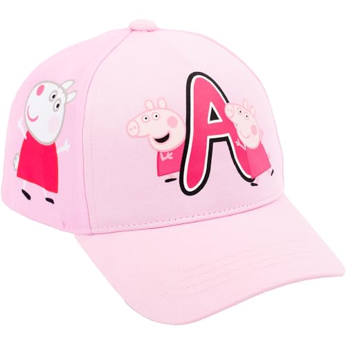 Casquette Peppa Pig rose personnalisable et réglable pour filles de 2 à 6 ans