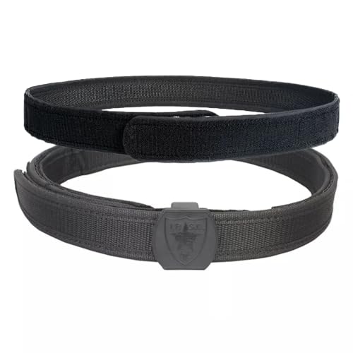 SINAIRSOFT Dual Layer Tactical Belt,IPSC/IDPA /3 Gun/UIT High Speed Shooting Belt,Competition Belts,Heavy Duty Battle Belts (BK, X Large)