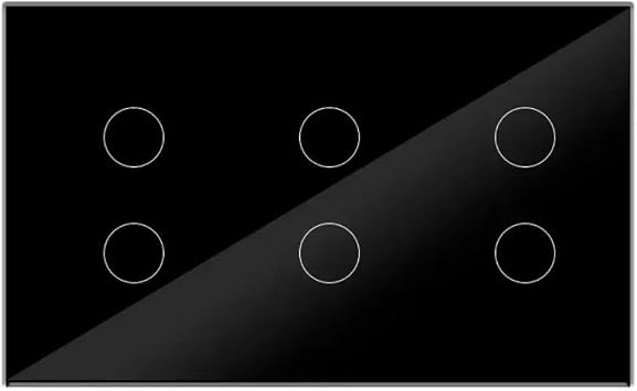 Zigbee Smart Touch Light Wall Switch Glass Panel 6/8/10 Gang Tuya Smart Remote by Alexa Gogle Home Voice control-6-Gang-Black-ZG