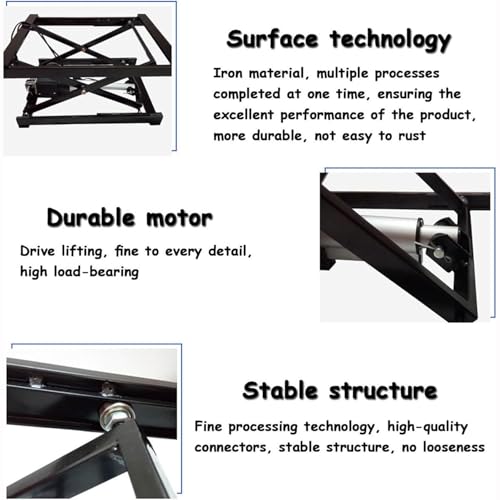 Tavolo elevatore elettrico portatile regolabile in altezza ad alta capacità di carico, ideale per casa e campeggio, design robusto e versatile per un facile utilizzo